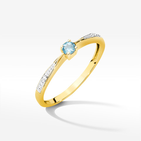 Pierścionek PV-236 Topaz Swiss 0,15ct żółte złoto