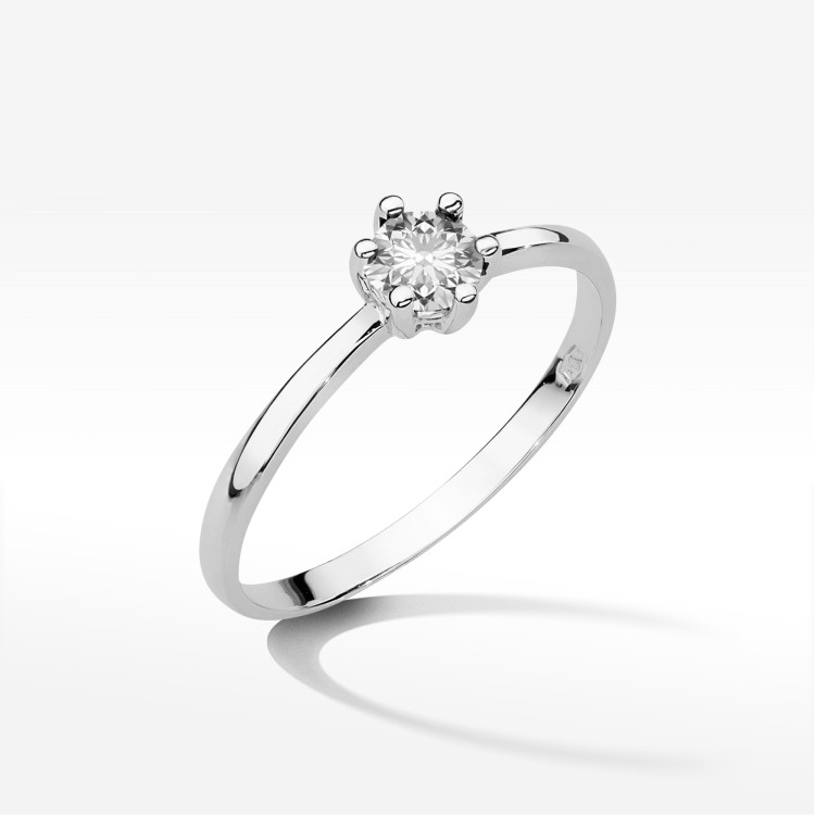 Pierścionek PV-227 Diament 0,30ct białe złoto
