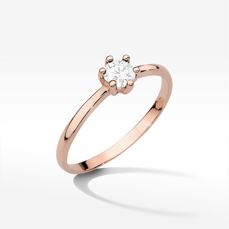 Pierścionek PV-227 Diament 0,30ct różowe złoto