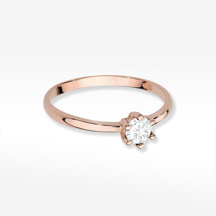 Pierścionek PV-227 Diament 0,30ct różowe złoto
