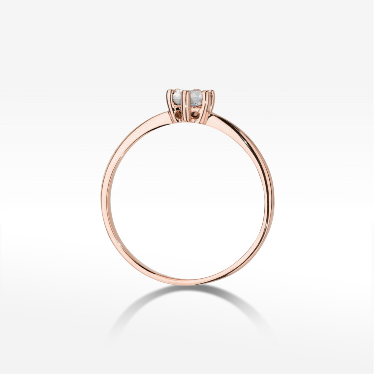 Pierścionek PV-227 Diament 0,30ct różowe złoto