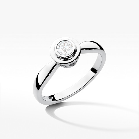 Pierścionek W0294 Diament Laboratoryjny 0,30ct białe złoto
