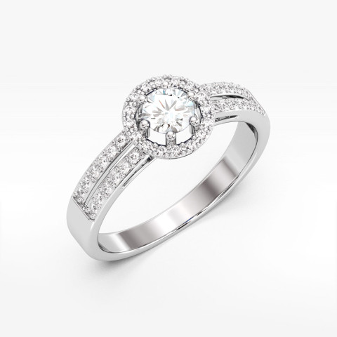 Pierścionek PV-159 Diament Laboratoryjny 0,70ct białe złoto