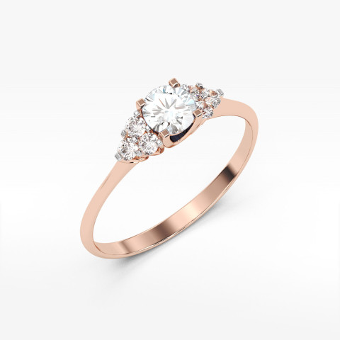 Pierścionek PV-181 Diament laboratoryjny 0,68ct różowe złoto