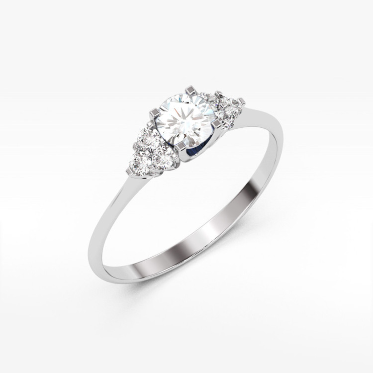 Pierścionek PV-181 Diament laboratoryjny 0,68ct białe złoto