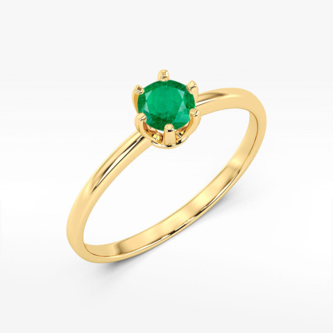 Pierścionek W0563 szmaragd 0,50ct żółte złoto
