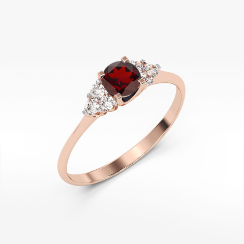 Pierścionek PV-181 Granat 0,60ct różowe złoto