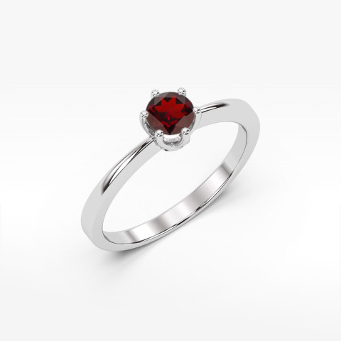 Pierścionek z białego złota z granatem - próba 585 0,60CT w0482.B3.GAR.02