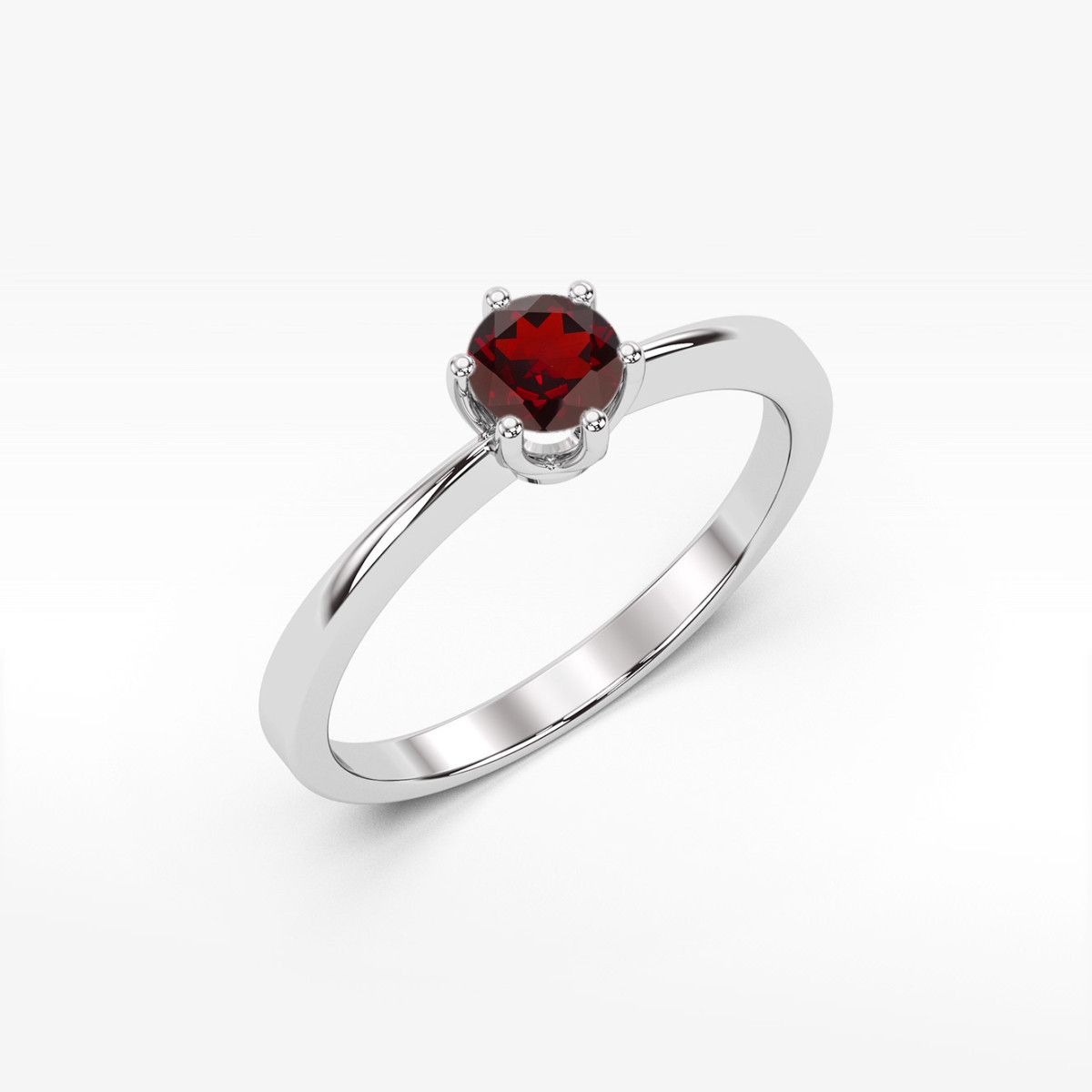 Pierścionek z białego złota z granatem - próba 585 0,60CT w0482.B3.GAR.02