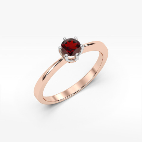 Pierścionek z różowego złota z granatem - próba 585 0,60CT w0482.R3.GAR.02