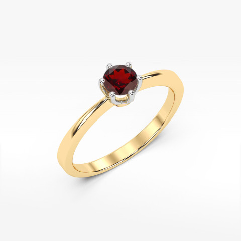 Pierścionek z żółtego złota z granatem - próba 585 0,60CT w0482.Z3.GAR.02