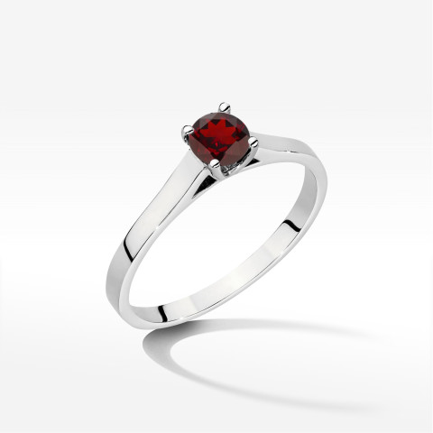 Pierścionek z białego złota z granatem - próba 585 0,60CT w0526.B3.GAR.02