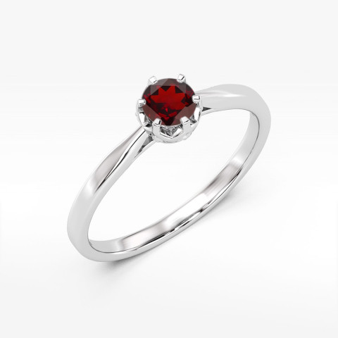 Pierścionek z białego złota z granatem - próba 585 0,66CT w0539.B3.GAR.02