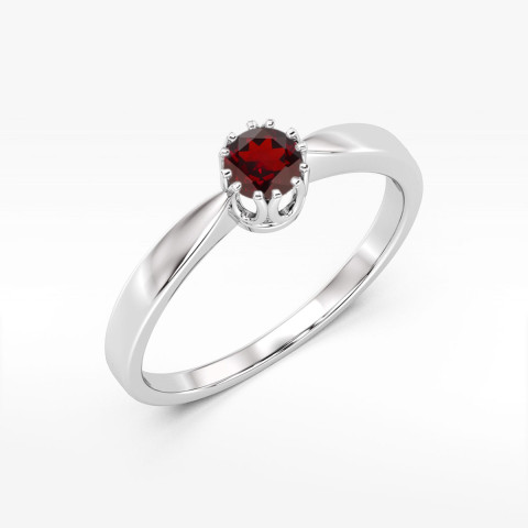 Pierścionek z białego złota z granatem - próba 585 0,60CT w0541.B3.GAR.02