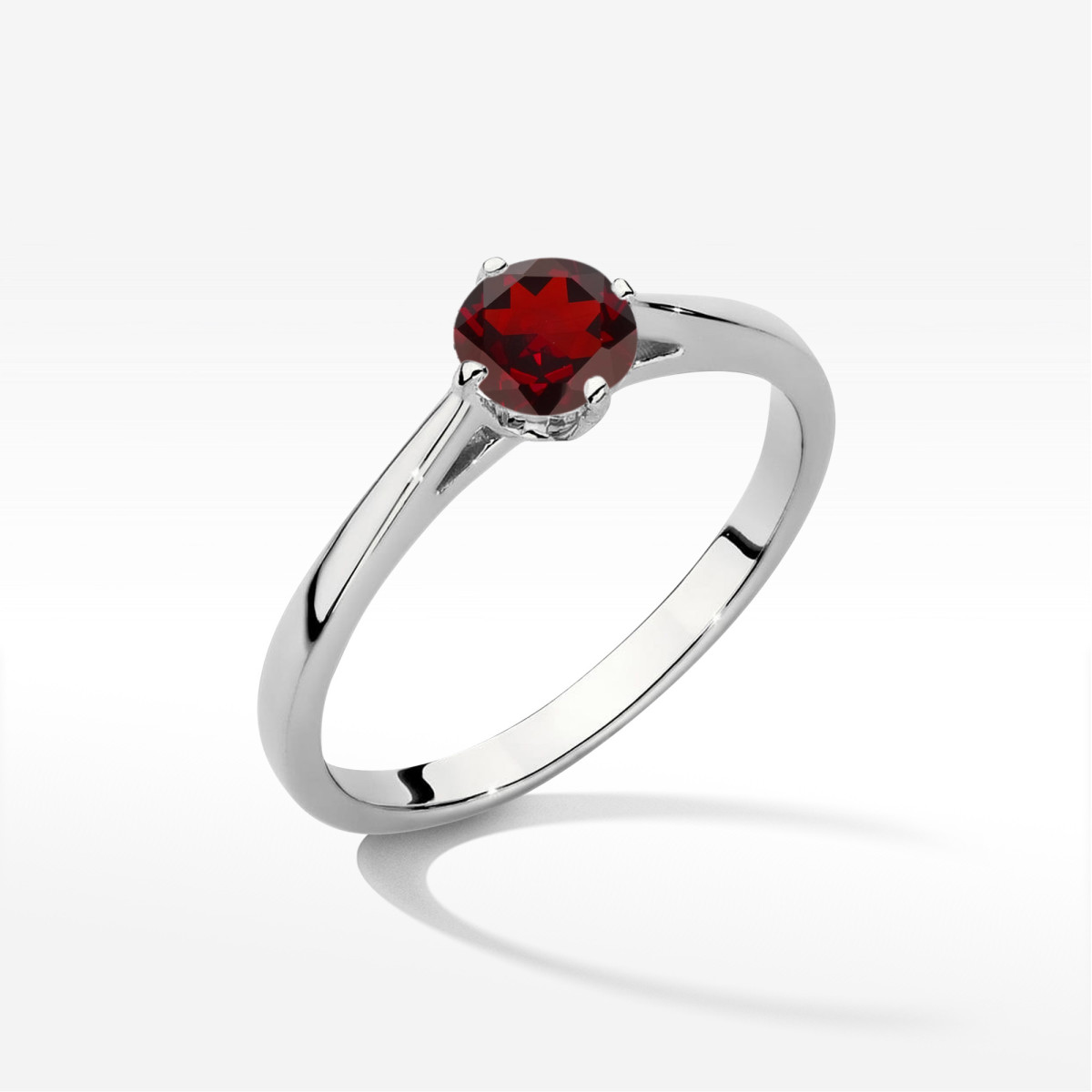 Pierścionek z białego złota z granatem - próba 585 0,60CT w0543.B3.GAR.02