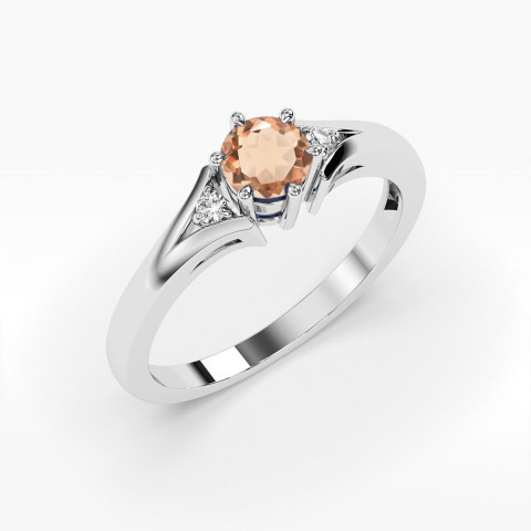 Pierścionek PV-068 Morganit 0,40ct białe złoto