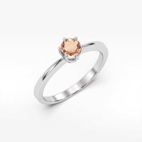 Pierścionek z białego złota z morganitem - próba 585 0,40CT w0482.B3.MOP.02