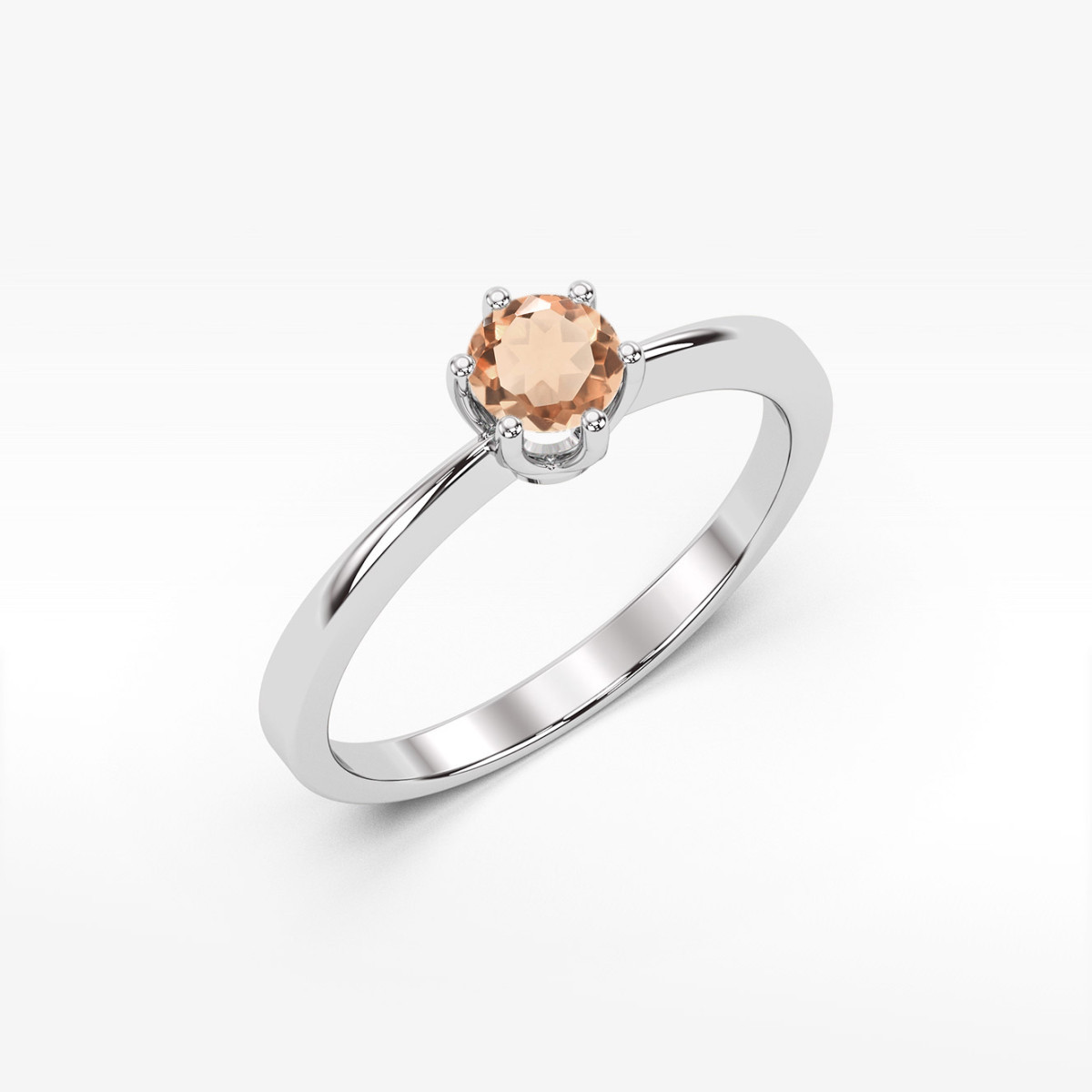 Pierścionek z białego złota z morganitem - próba 585 0,40CT w0482.B3.MOP.02