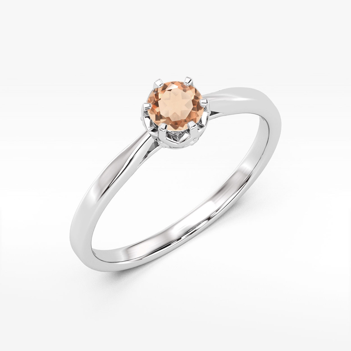 Pierścionek z białego złota z morganitem - próba 585 0,46CT w0539.B3.MOP.02