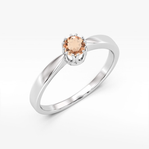 Pierścionek z białego złota z morganitem - próba 585 0,40CT w0541.B3.MOP.02