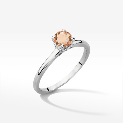 Pierścionek z białego złota z morganitem - próba 585 0,46CT w0547.B3.MOP.02