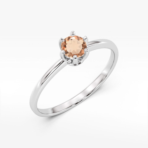 Pierścionek z białego złota z morganitem - próba 585 0,40CT W0563.B3.MOP.01