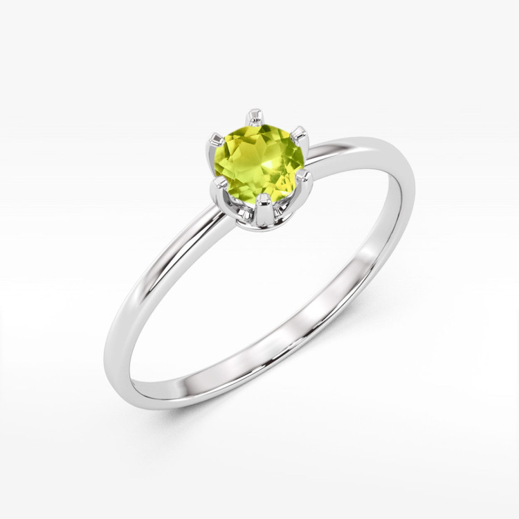 Pierścionek W0563 oliwin 0,60ct białe złoto