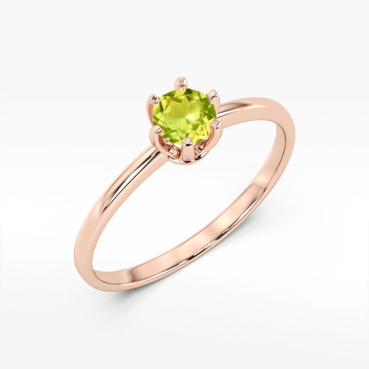 Pierścionek W0563 oliwin 0,60ct różowe złoto
