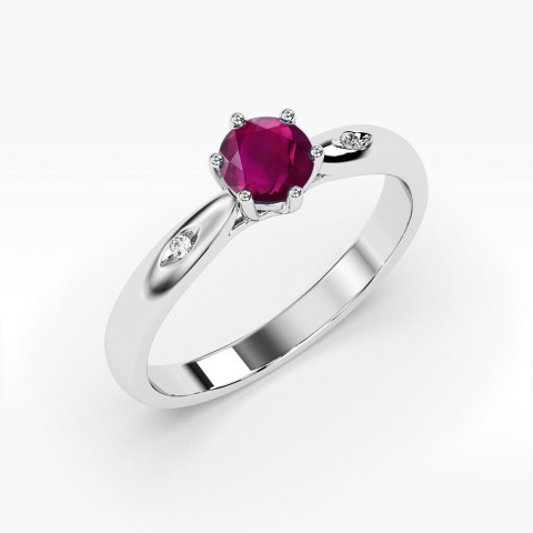 Pierścionek z białego złota z rodolitem - próba 585 0,61CT PV-074.B3.RHR.01
