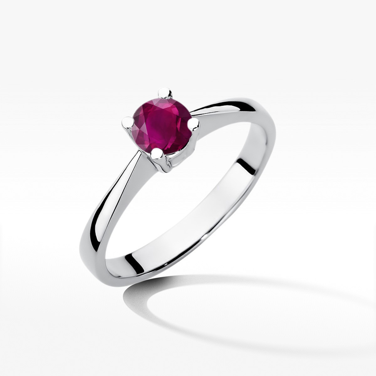 Pierścionek z białego złota z rodolitem - próba 585 0,60CT w0404.B3.RHR.01