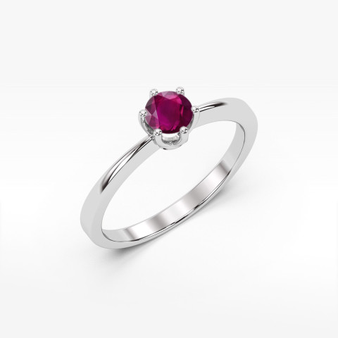 Pierścionek z białego złota z rodolitem - próba 585 0,60CT w0482.B3.RHR.02