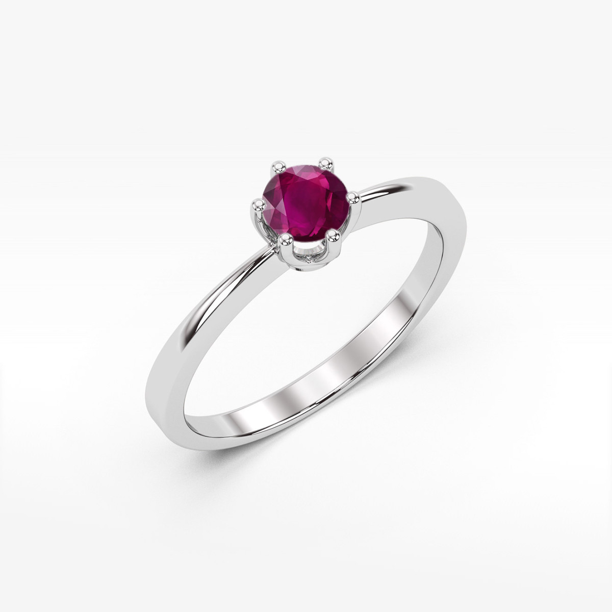 Pierścionek z białego złota z rodolitem - próba 585 0,60CT w0482.B3.RHR.02