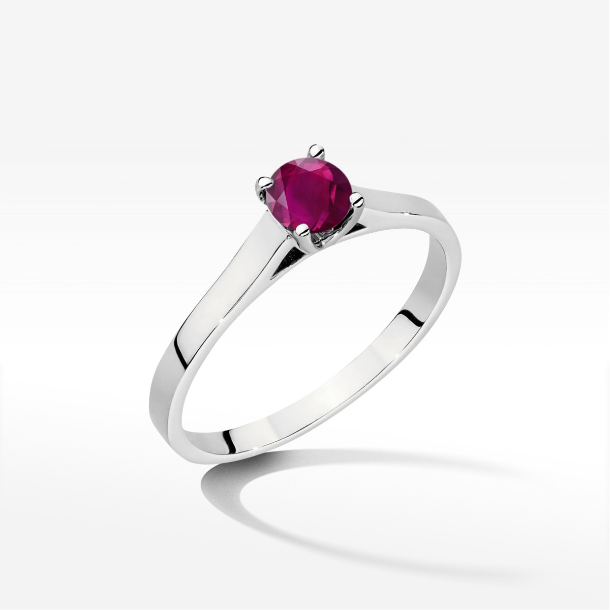 Pierścionek z białego złota z rodolitem - próba 585 0,60CT w0526.B3.RHR.02