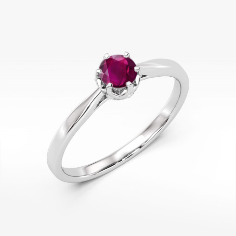 Pierścionek z białego złota z rodolitem - próba 585 0,66CT w0539.B3.RHR.02