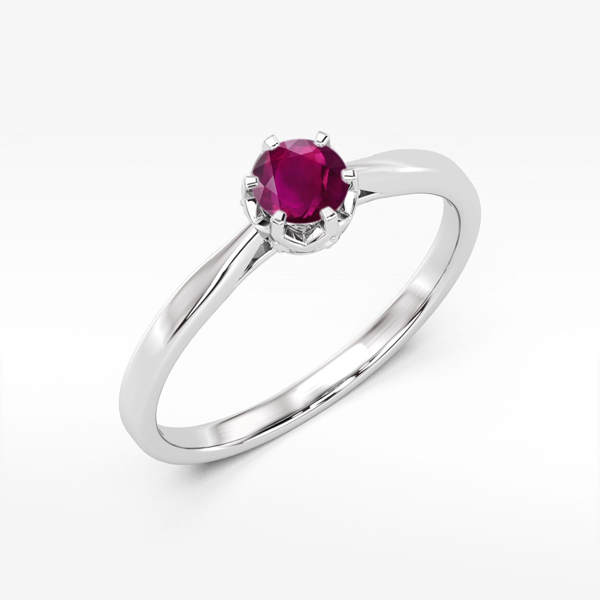 Pierścionek z białego złota z rodolitem - próba 585 0,66CT w0539.B3.RHR.02