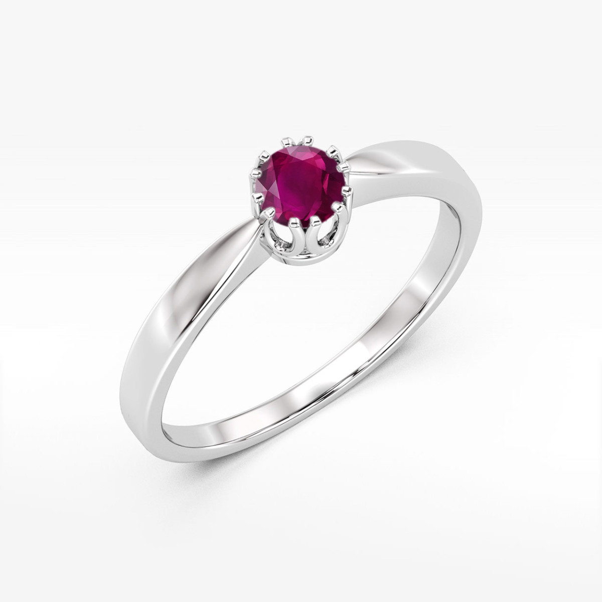 Pierścionek z białego złota z rodolitem - próba 585 0,60CT w0541.B3.RHR.02
