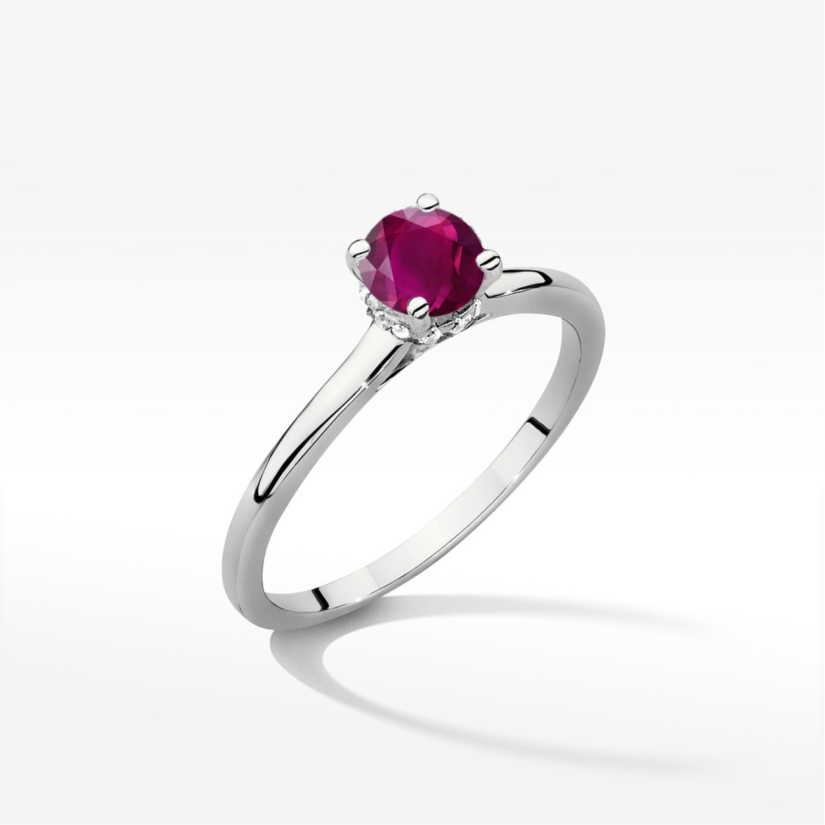 Pierścionek z białego złota z rodolitem - próba 585 0,66CT w0547.B3.RHR.02