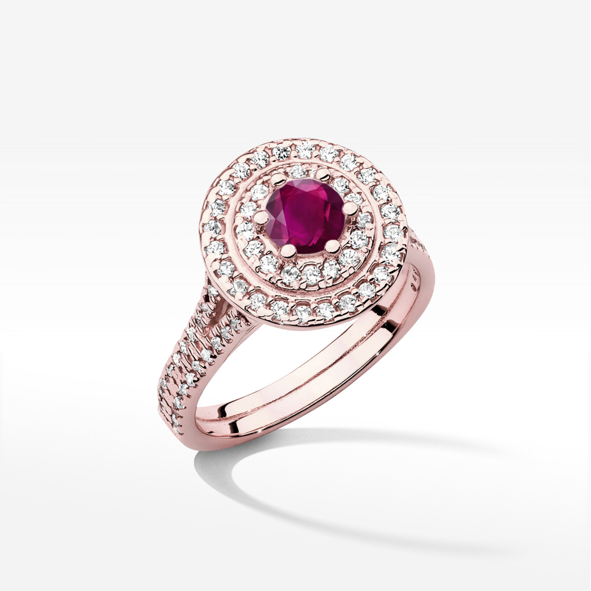 Pierścionek z różowego złota z rodolitem - próba 585 1,213CT w0549.R3.RHR.02