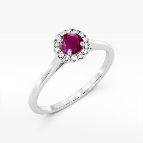 Pierścionek z białego złota z rodolitem - próba 585 0,72CT w0550.B3.RHR.02