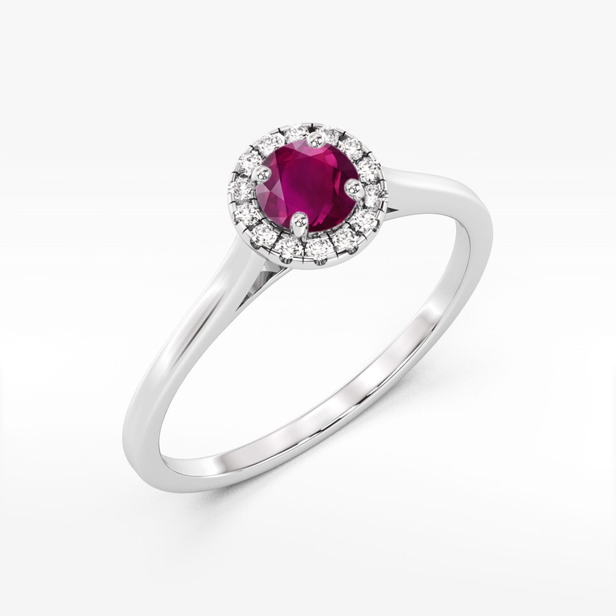 Pierścionek z białego złota z rodolitem - próba 585 0,72CT w0550.B3.RHR.02