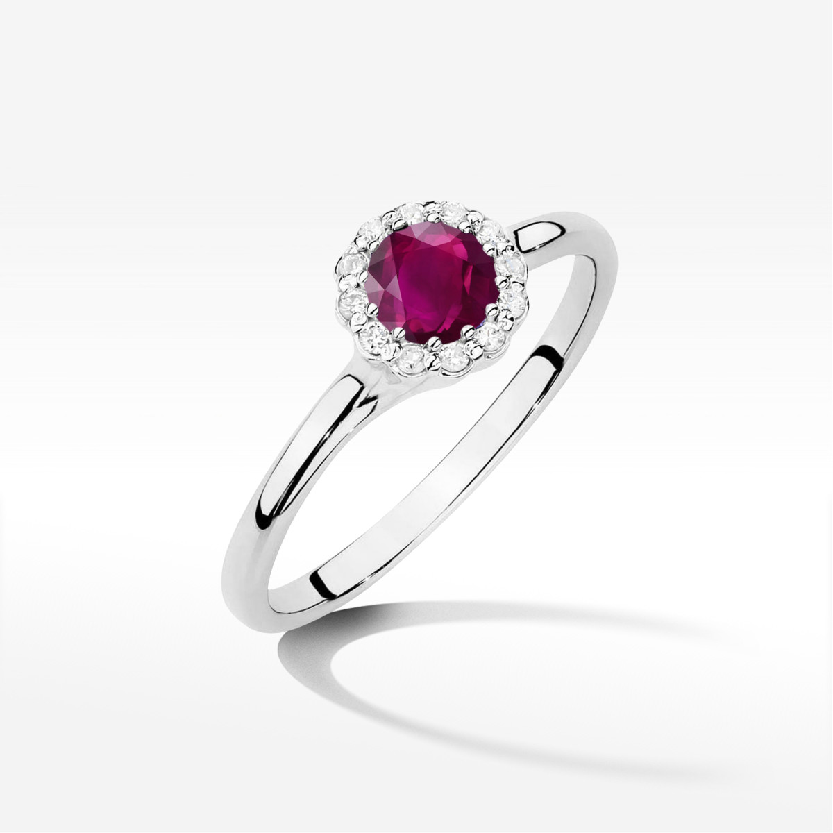 Pierścionek z białego złota z rodolitem - próba 585 0,703CT W0622.B3.RHR.01