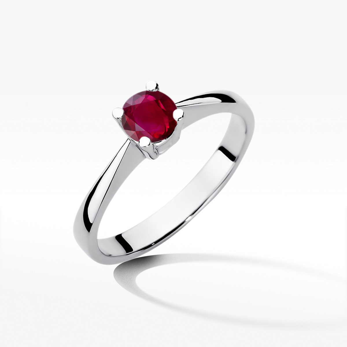 Pierścionek z białego złota z rubinem - próba 585 0,60CT w0404.B3.RUR.01