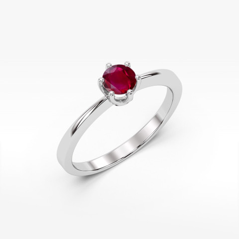 Pierścionek z białego złota z rubinem - próba 585 0,60CT w0482.B3.RUR.02