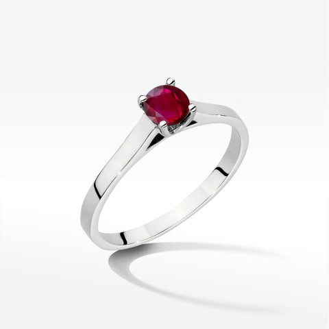 Pierścionek z białego złota z rubinem - próba 585 0,60CT w0526.B3.RUR.02