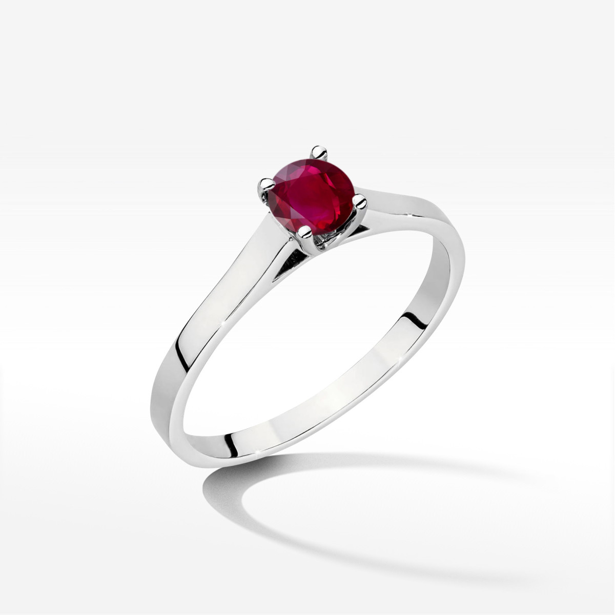 Pierścionek z białego złota z rubinem - próba 585 0,60CT w0526.B3.RUR.02