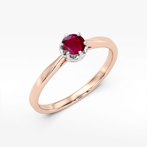 Pierścionek z różowego złota z rubinem - próba 585 0,66CT w0539.R3.RUR.02