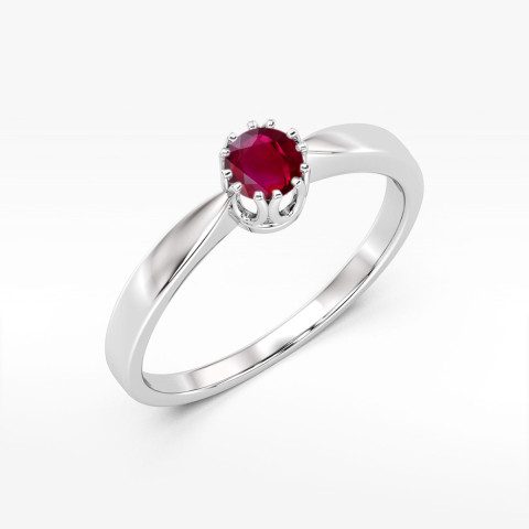 Pierścionek z białego złota z rubinem - próba 585 0,60CT w0541.B3.RUR.02