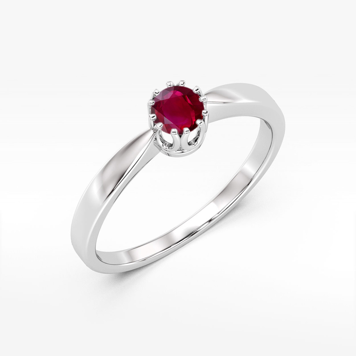 Pierścionek z białego złota z rubinem - próba 585 0,60CT w0541.B3.RUR.02