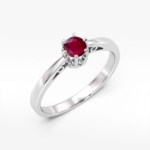 Pierścionek z białego złota z rubinem - próba 585 0,60CT w0542.B3.RUR.02