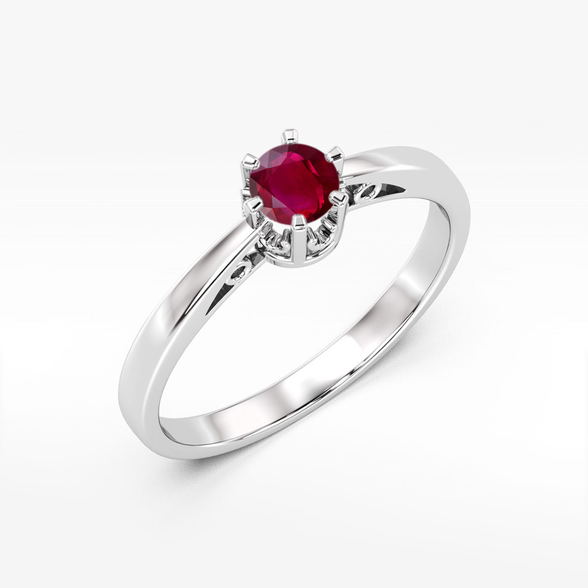 Pierścionek z białego złota z rubinem - próba 585 0,60CT w0542.B3.RUR.02